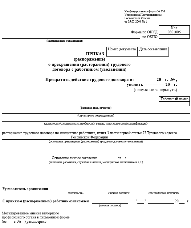 Унифицированный приказ. Приказ об увольнении по истечении срока трудового договора образец. Приказ об увольнении 1с. К1 17 приказ. В приказах пункты или части.